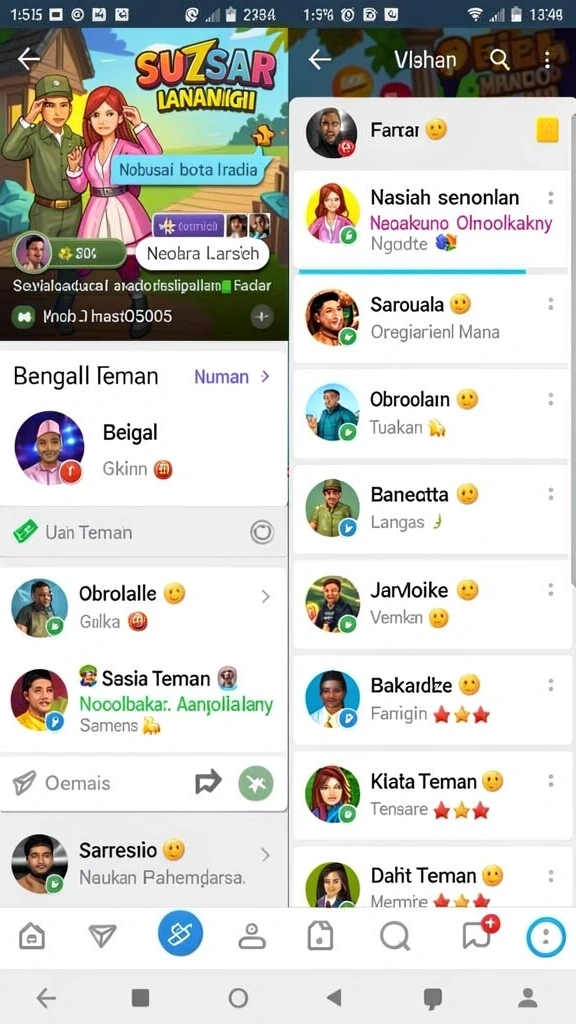 catur777 - Fitur chatting antar pemain untuk interaksi.