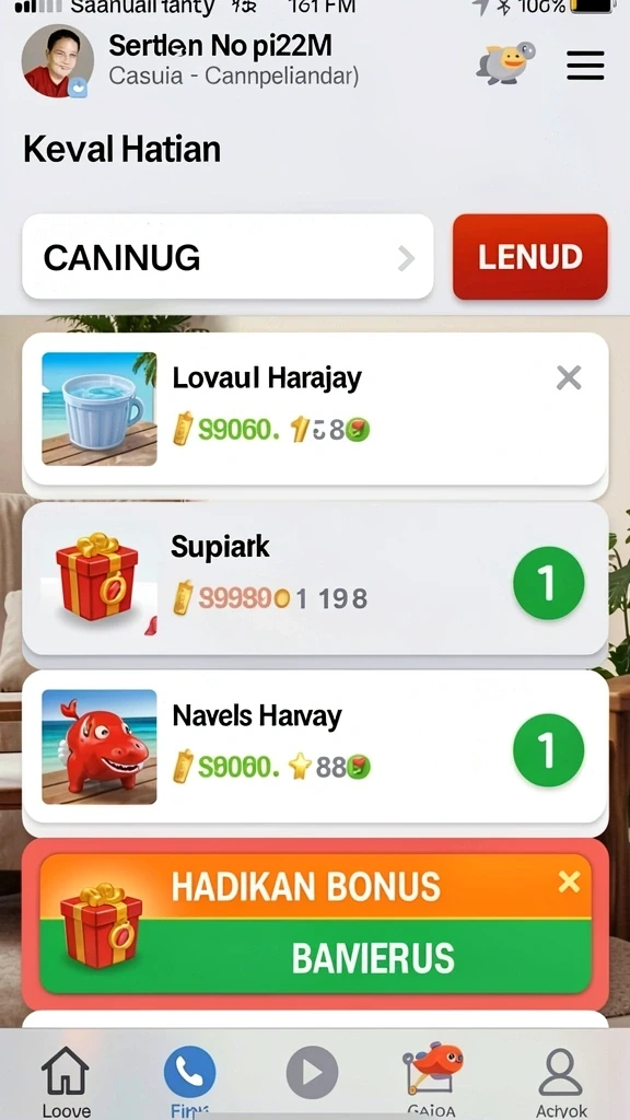 kno89 - Tampilan menu utama KNO89 yang menarik dan mudah dinavigasi.