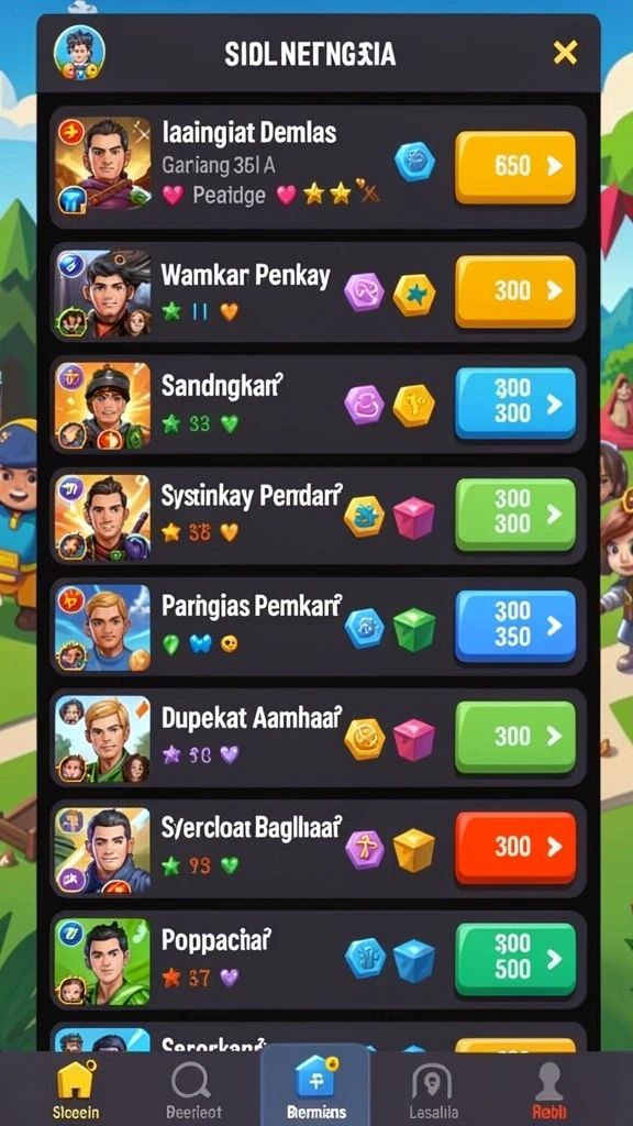n32 - Karakter dengan kemampuan unik dan upgrade.